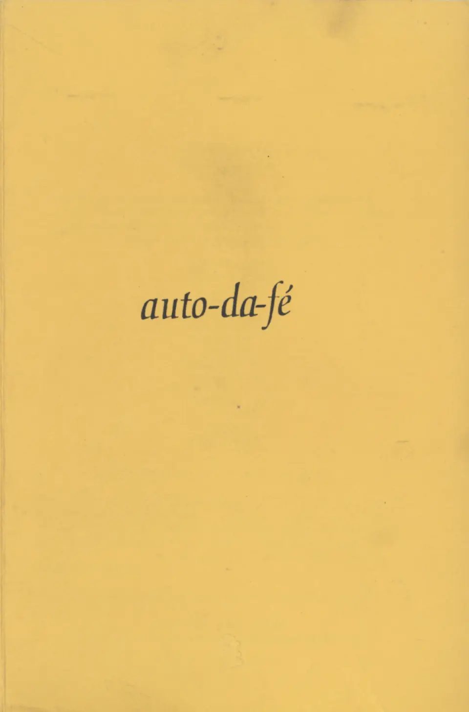 "Auto Da Fe," V/A cover