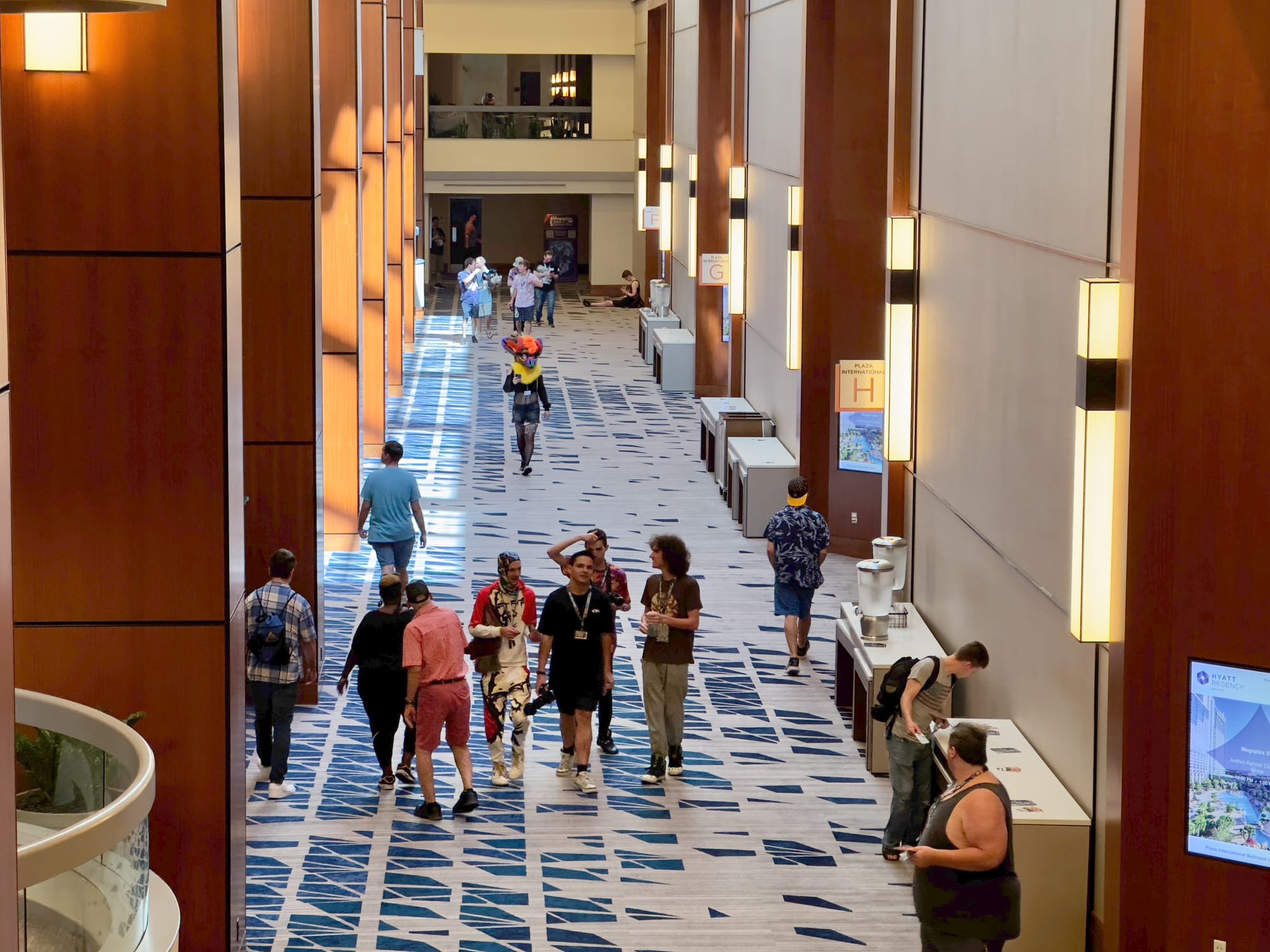 A view of the convention floor from the Diner restaurant