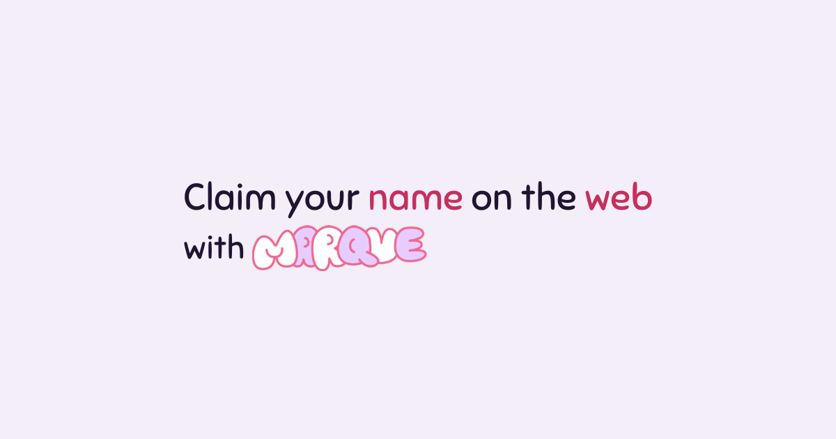 Marque · Domain registrar for the AT Protocol