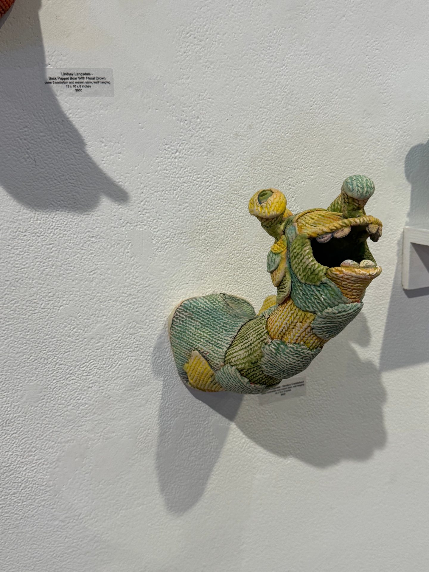 another sock puppet but this one looks like a goofy snail.