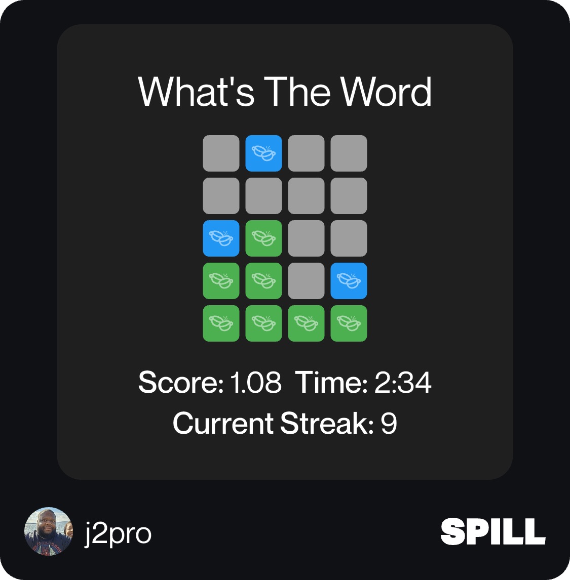 I played a game of What's the Word!