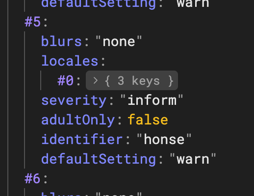 Record with a folded object