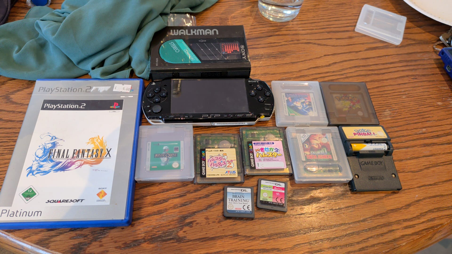 A big pile of games and a PSP that's probably garbage