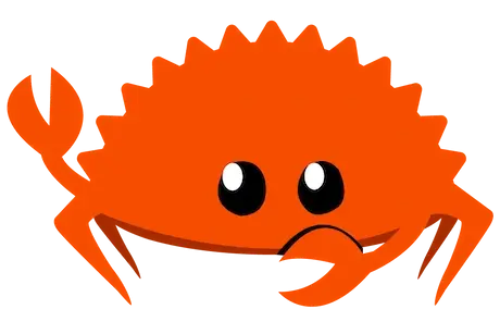 Ferris, a cute crab, the unofficial Rust mascot - png from https://rustacean.net/