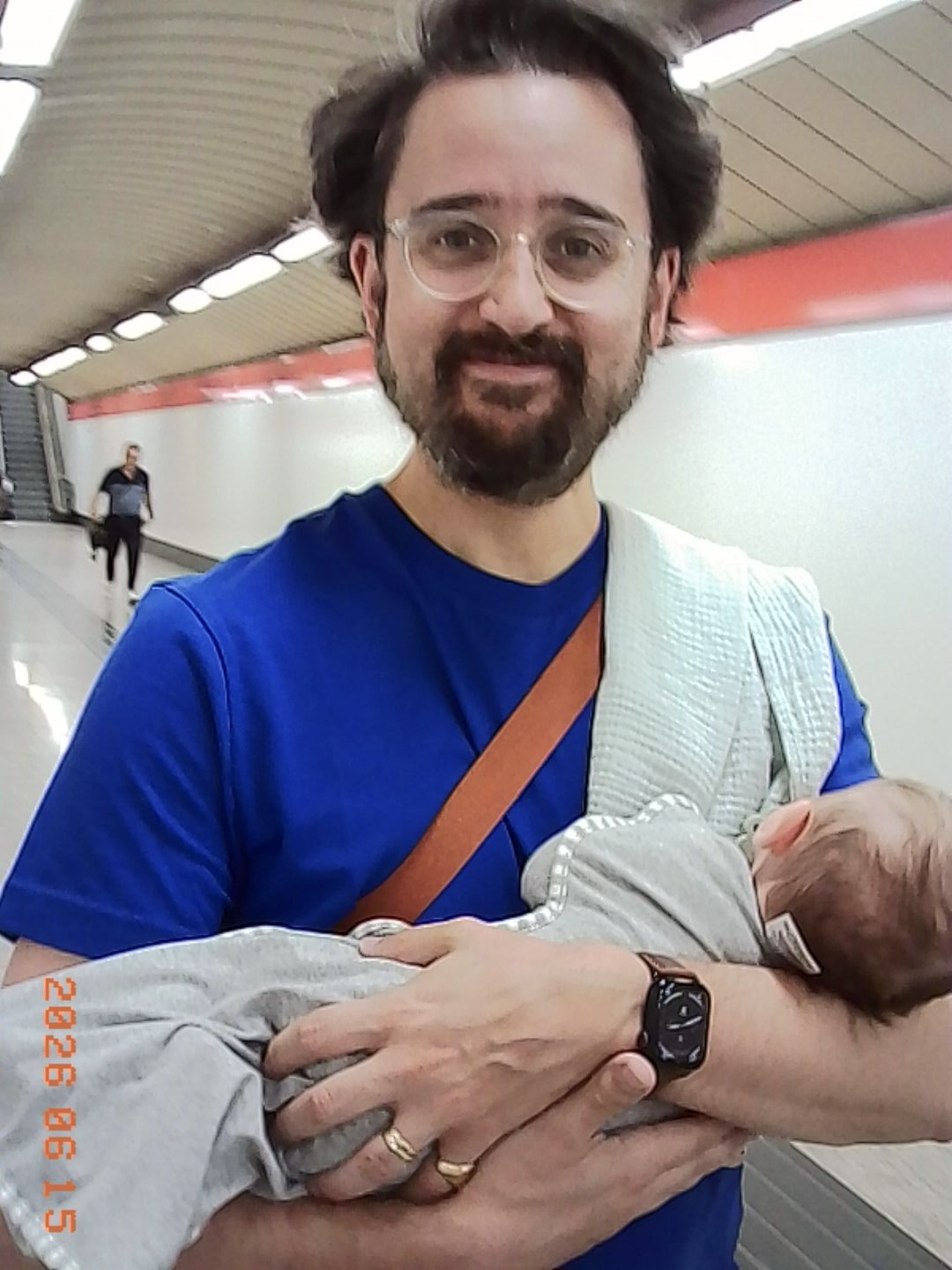 Me & my (then) 7 week old daughter, proudly posing for a photo with my new Kodak Charmera on my birthday.
