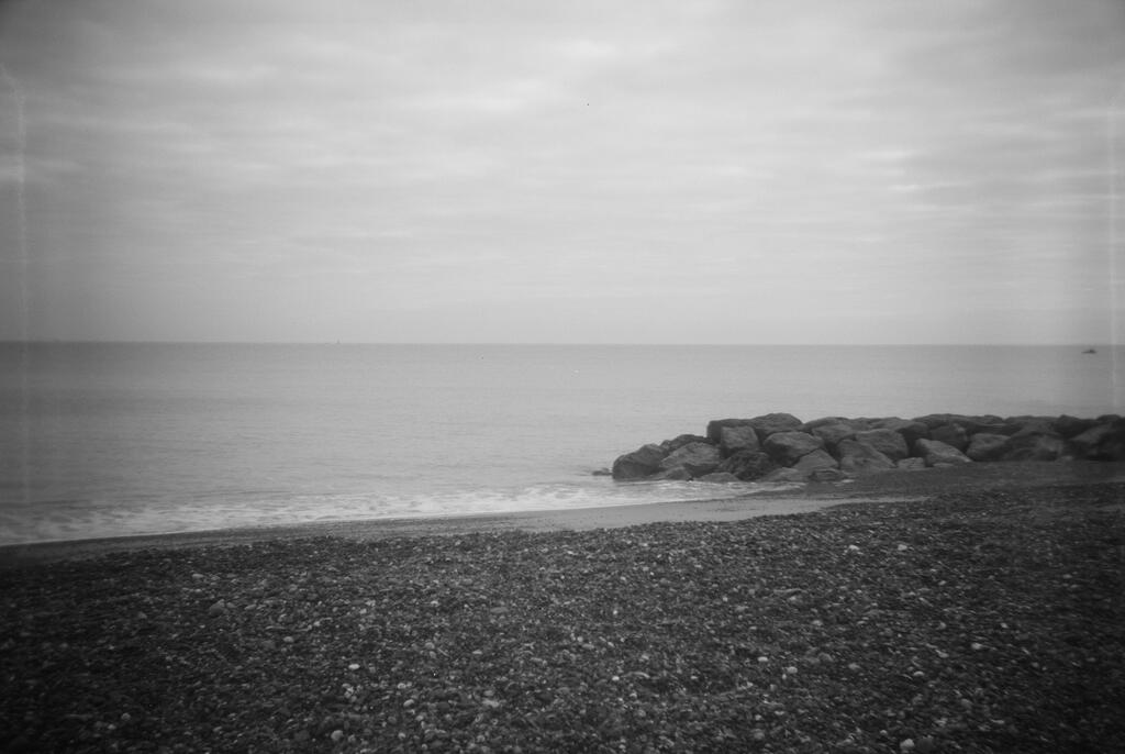 The beach at Felixstowe shot on 620 film with a Kodak Box Brownie Six-20