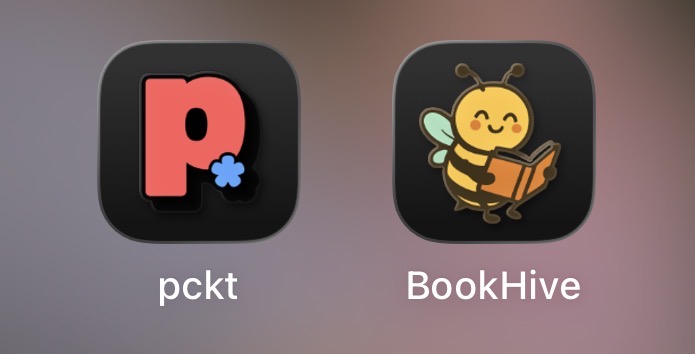 pckt and BookHive, and their icons.