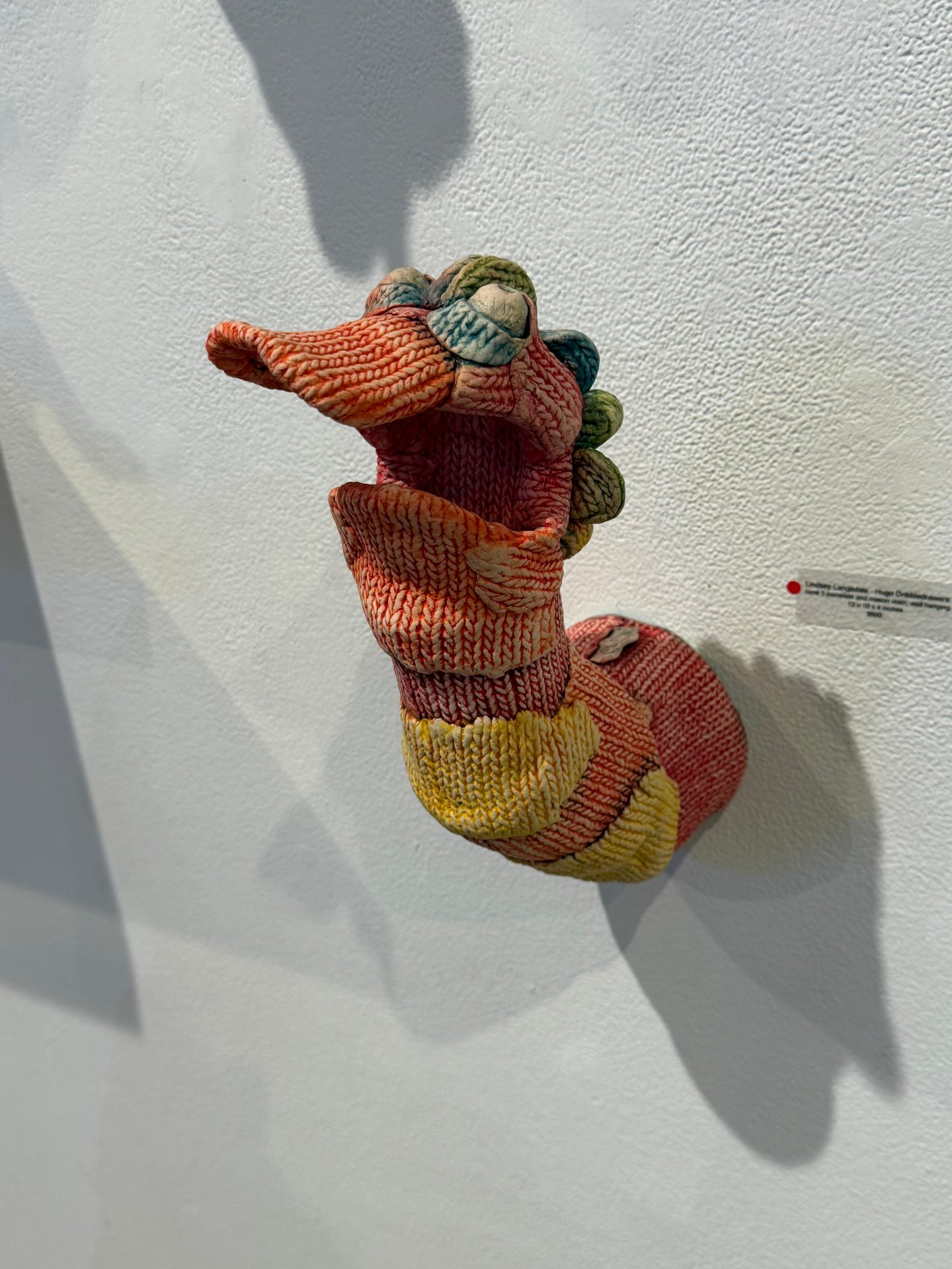 ceramic sock puppet making classic sock puppet face.