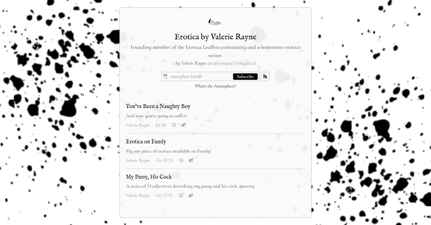 Erotica by Valerie Rayne
