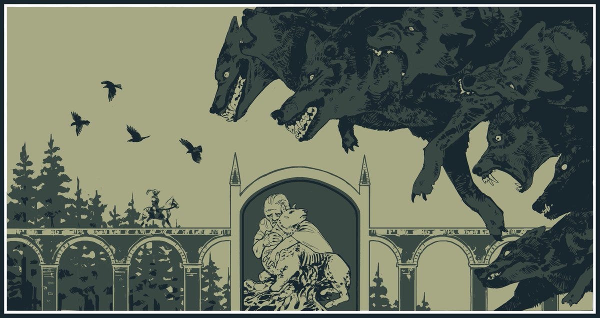Chris McDowall - Bastionland Press on X: "This piece is clearly inspired by the minute-one backers who want the prestigious/worthless "backer number one" glory. Mythic Bastionland will launch at 2pm GMT on