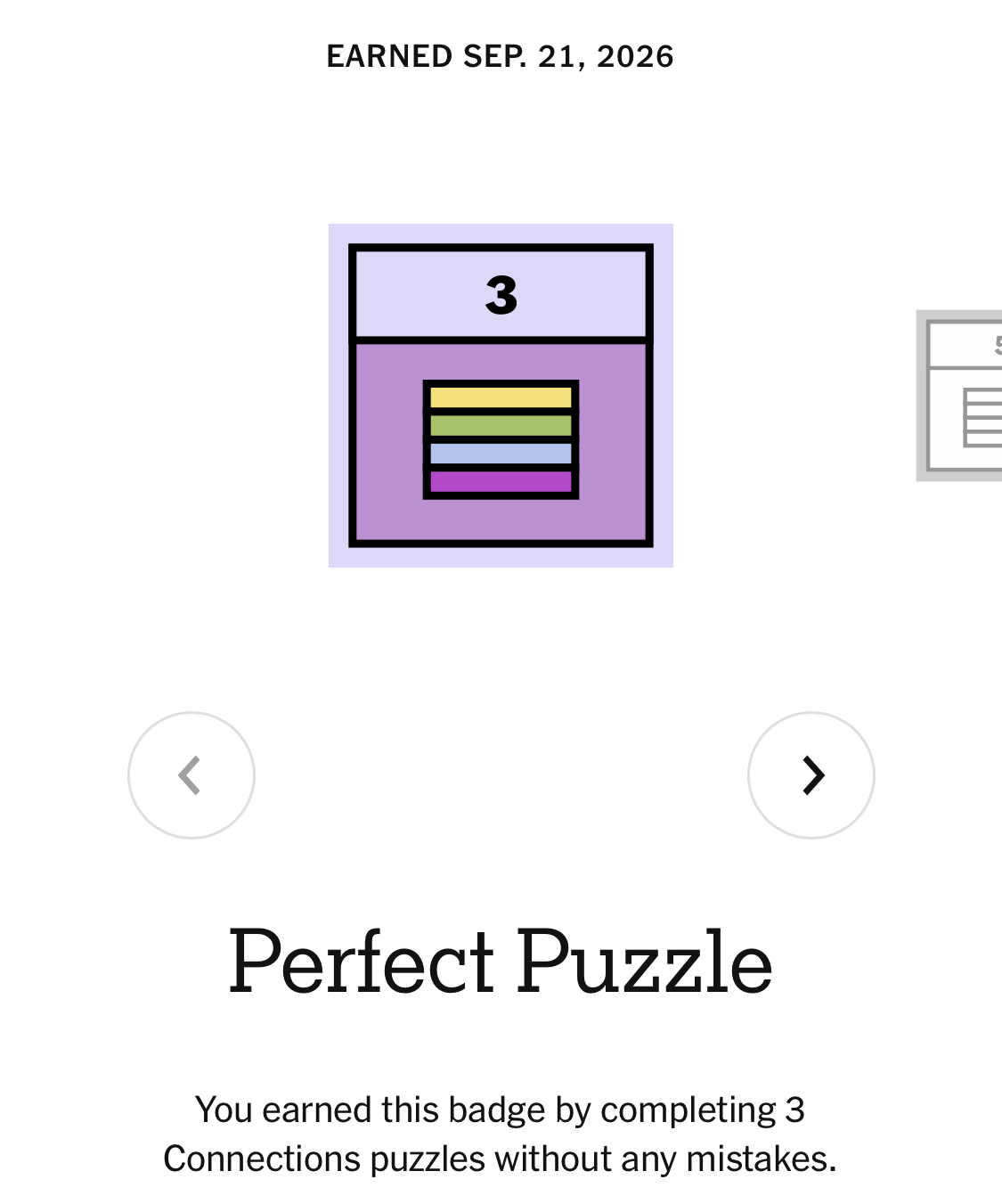 Perfect puzzle badge