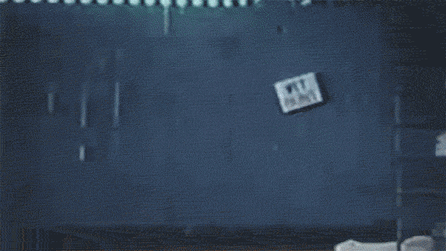 A gif of the kool-aid man busting through a fence. My brain doesn't seem to be able to emulate the kool-aid man in this instance