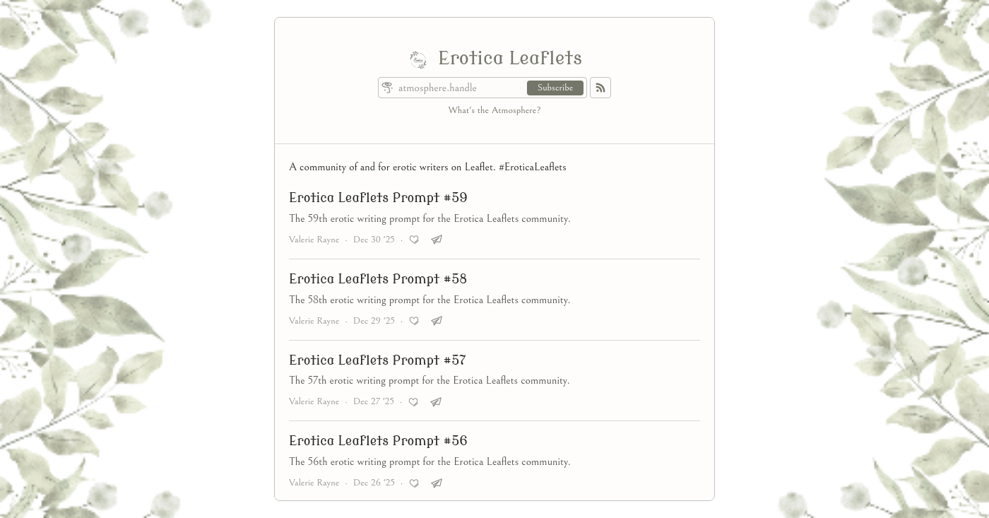 Erotica Leaflets